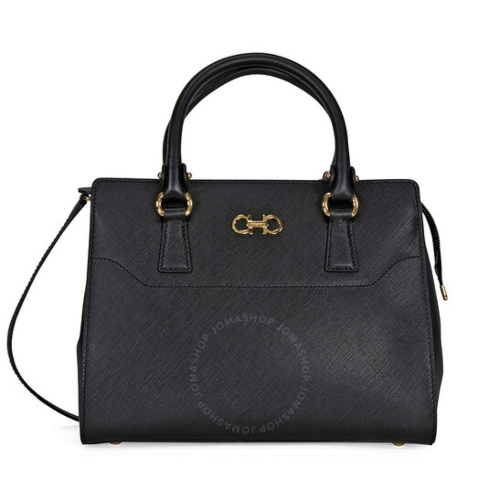 Salvatore Ferragamo Small Double Gancio Black